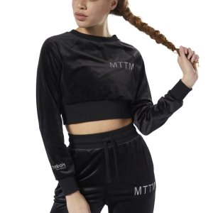 Reebok Classic x Married to the Mob Velvet Crewneck Sweatshirt Damen - Schwarz - DE 529-OUD